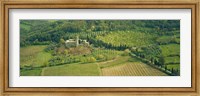 Aerial view of a hotel, Hotel La Badia Di Orvieto, Orvieto, Umbria, Italy Fine Art Print