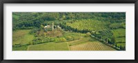 Aerial view of a hotel, Hotel La Badia Di Orvieto, Orvieto, Umbria, Italy Fine Art Print