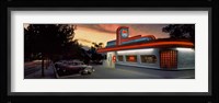 Cars parked outside a restaurant, Route 66, Albuquerque, New Mexico, USA Fine Art Print