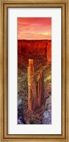 Rock formations in a desert, Spider Rock, Canyon de Chelly National Monument, Arizona Fine Art Print