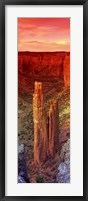 Rock formations in a desert, Spider Rock, Canyon de Chelly National Monument, Arizona Fine Art Print