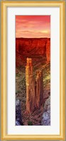 Rock formations in a desert, Spider Rock, Canyon de Chelly National Monument, Arizona Fine Art Print