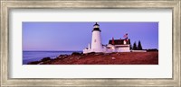 Lighthouse at a coast, Pemaquid Point Lighthouse, Bristol, Lincoln County, Maine, USA Fine Art Print