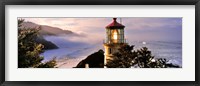 Lighthouse at a coast, Heceta Head Lighthouse, Heceta Head, Lane County, Oregon (horizontal) Fine Art Print