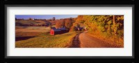 Farmhouse beside a country road, Jenne Farm, Vermont, New England, USA Fine Art Print