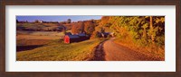 Farmhouse beside a country road, Jenne Farm, Vermont, New England, USA Fine Art Print