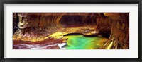 Rock formations in a slot canyon, The Subway, Zion National Park, Utah Fine Art Print