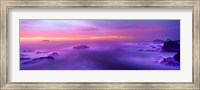 Fog reflected in the sea at sunset Fine Art Print
