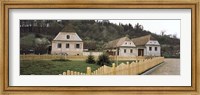 Houses in a village, Biertan, Transylvania, Mures County, Romania Fine Art Print