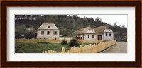 Houses in a village, Biertan, Transylvania, Mures County, Romania Fine Art Print