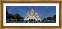 Crowd at a basilica, Basilique Du Sacre Coeur, Montmartre, Paris, Ile-de-France, France Fine Art Print