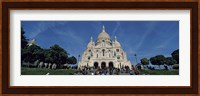 Crowd at a basilica, Basilique Du Sacre Coeur, Montmartre, Paris, Ile-de-France, France Fine Art Print