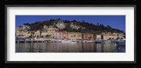Boats docked at a port, English Promenade, Nice, Alpes-Maritimes, Provence-Alpes-Cote d'Azur, France Fine Art Print