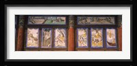 Paintings in a Buddhist temple, Kayasan Mountains, Haeinsa Temple, Gyeongsang Province, South Korea Fine Art Print