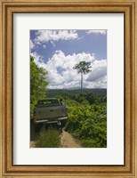 Truck a dirt road, Malao, Big Bay Highway, Espiritu Santo, Vanuatu Fine Art Print