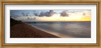 Sunrise over an ocean, Waipouli Beach, Kauai, Hawaii, USA Fine Art Print