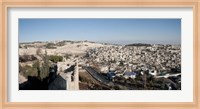 House on a hill, Mount of Olives, and City of David, Jerusalem, Israel Fine Art Print