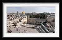 Tourists praying at the Wailing Wall in Jerusalem, Israel Fine Art Print