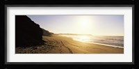 Sunset over the beach, Lagos, Faro District, Algarve, Portugal Fine Art Print
