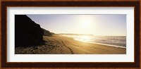 Sunset over the beach, Lagos, Faro District, Algarve, Portugal Fine Art Print