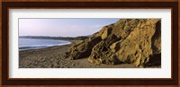 Rock formations on the beach, Chios Island, Greece Fine Art Print