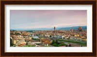 Buildings in a city, Ponte Vecchio, Arno River, Duomo Santa Maria Del Fiore, Florence, Italy Fine Art Print