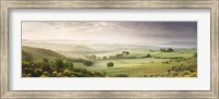 Foggy field, Villa Belvedere, San Quirico d'Orcia, Val d'Orcia, Siena Province, Tuscany, Italy Fine Art Print