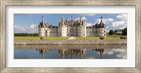Reflection of a castle in a river, Chateau Royal De Chambord, Loire-Et-Cher, Loire Valley, Loire River, Region Centre, France Fine Art Print