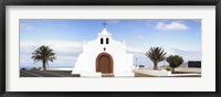 Chapel on a hill, Tiagua, Lanzarote, Canary Islands, Spain Fine Art Print