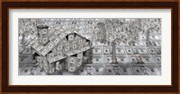 Dollar house with money tree Fine Art Print