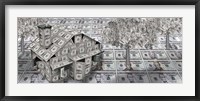 Dollar house with money tree Fine Art Print