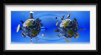 Earth with circle of props Fine Art Print