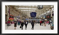 Commuters at a railroad station, Waterloo Station, London, England Fine Art Print