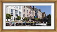 Tourists at the canalside, Bruges, West Flanders, Belgium Fine Art Print
