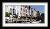 Tourists at the canalside, Bruges, West Flanders, Belgium Fine Art Print