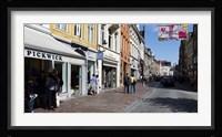 Stores in a street, Bruges, West Flanders, Belgium Fine Art Print