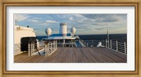 Cruise ship deck, Bruges, West Flanders, Belgium Fine Art Print