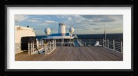Cruise ship deck, Bruges, West Flanders, Belgium Fine Art Print