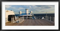 Cruise ship deck, Bruges, West Flanders, Belgium Fine Art Print