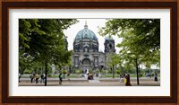 People in a park in front of a cathedral, Berlin Cathedral, Berlin, Germany Fine Art Print