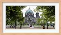 People in a park in front of a cathedral, Berlin Cathedral, Berlin, Germany Fine Art Print