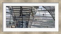 Mirrored cone at the center of the dome, Reichstag Dome, The Reichstag, Berlin, Germany Fine Art Print
