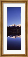 Reflection of a mountain range in a lake, Maroon Bells, Aspen, Pitkin County, Colorado, USA Fine Art Print