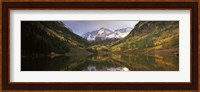 Reflection of trees on water, Aspen, Pitkin County, Colorado, USA Fine Art Print