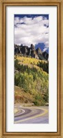 Winding road passing through mountains, Jackson Guard Station, Ridgway, Colorado, USA Fine Art Print