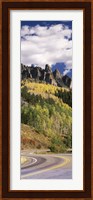 Winding road passing through mountains, Jackson Guard Station, Ridgway, Colorado, USA Fine Art Print