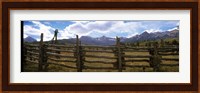 Fence in a field, State Highway 62, Ridgway, Colorado Fine Art Print