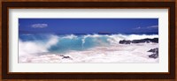 Waves breaking on the rocks, Big Beach, Makena, Maui, Hawaii, USA Fine Art Print