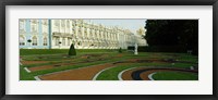 Formal garden in front of the palace, Catherine Palace, Tsarskoye Selo, St. Petersburg, Russia Fine Art Print