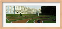 Formal garden in front of the palace, Catherine Palace, Tsarskoye Selo, St. Petersburg, Russia Fine Art Print